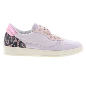 Miz Mooz Veronica Leather & Nylon Sneakers Pink/White/Lotus color w/snakeskin-pr